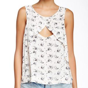 NWOT FREE PEOPLE Crinkle Look Through Top in Tea - M